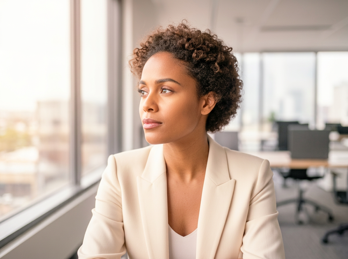 Professional reflecting on feedback